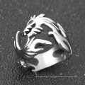 Stainless Steel Vintage Chinese Loong Statement Dragon Rings